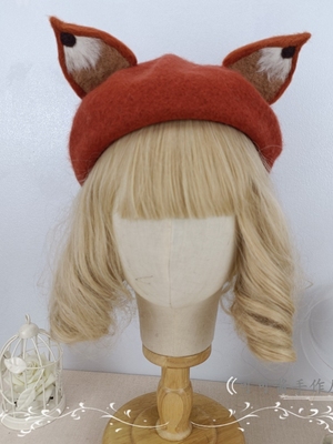 taobao agent Japanese girl fox ears Breda hat atmosphere sensation female lable hat lolita hat