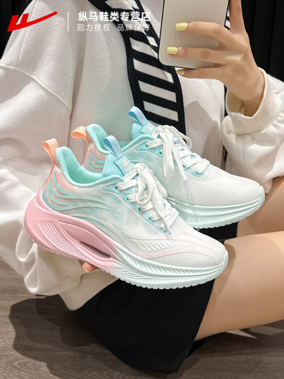 Pull-Back Sneakers for Women 2025 Winter New Style Fleece-Lined Thickened Cotton Shoes Women's Running Shoes for Junior High School Students Shock-Absorbing Lightweight