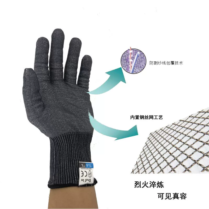 Bắt biển bắt cua xanh găng tay dây thép đặc biệt dày dặn chống cắt mổ gia súc cá găng tay rùa chống cắn chống trượt thị trường găng tay bảo hộ
