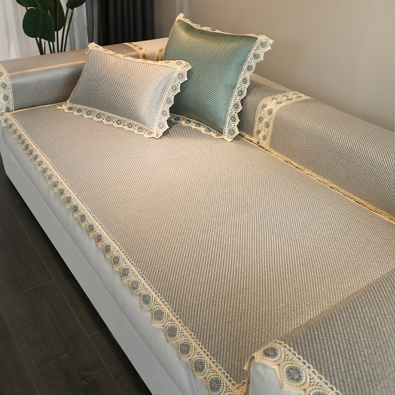 Rattan mat sofa cushion Summer cool cushion Summer Iced Silk Vines Bamboo Cushions Sub anti-slip sofa cover Cover Cloth set to be made