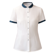 Habillement et salle détude Restaurant de restauration rapide Clothes de travail Restauration dun restaurant Accompagnateur Vêtements dété Short Sleeve Women Baking Cake Lait Thé de thé Vêtements