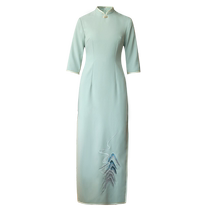 Yiyantang high-end Chinese hotel work clothes catering restaurant waiter beauty salon summer dress cheongsam three-quarter sleeves for women