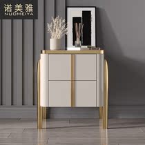 Light luxury bedside table Net red storage cabinet modern minimalist bedroom side cabinet piano paint bedside cabinet