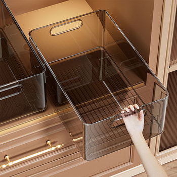 Storage Basket Cabinet Snack Toy Miscellaneous Organizer Storage Box Acrylic Transparent Plastic Basket Rectangular Box