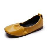 Девочки кожаные туфли 2024 весна и осень -новые девушки светлые сладкие туфли корейская булочка модные мягкие ноги суперзвезда молоко обувь