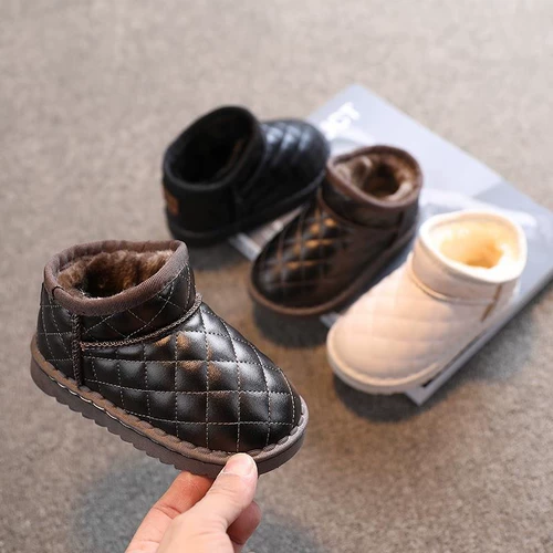 Детские зимние флисовые удерживающие тепло сапоги, 2025 года, мягкая подошва