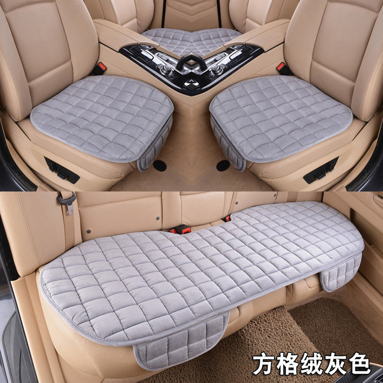 Wholesale car cushion winter short plush small waist three-piece warm single piece Winter back seat cushion