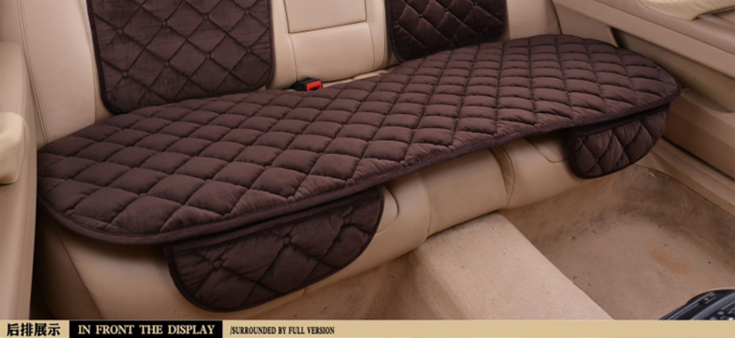 Wholesale car cushion winter short plush small waist three-piece warm single piece Winter back seat cushion