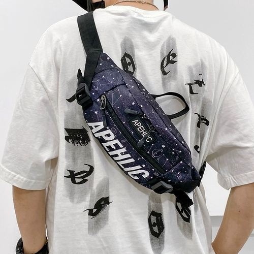 Японская сумка через плечо, мужская трендовая спортивная нагрудная сумка, брендовая поясная сумка, сумка на одно плечо для отдыха, для бега