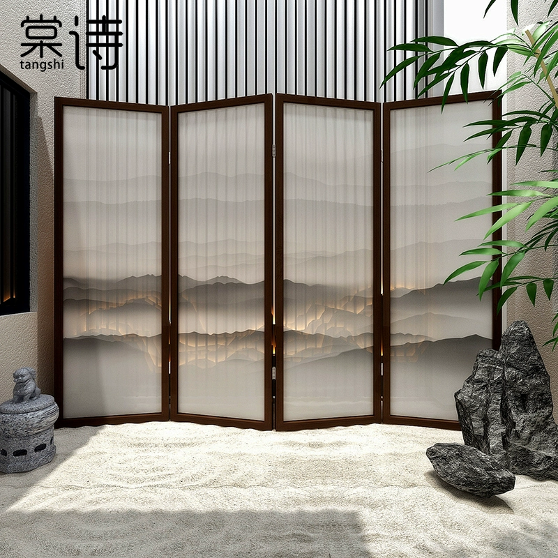 Mới phong cách Trung Quốc màn hình gỗ rắn hiên vách ngăn phòng khách sạn nghiên cứu gấp hiện đại Trung Quốc phong cách đơn giản màn hình phong cảnh - Màn hình / Cửa sổ