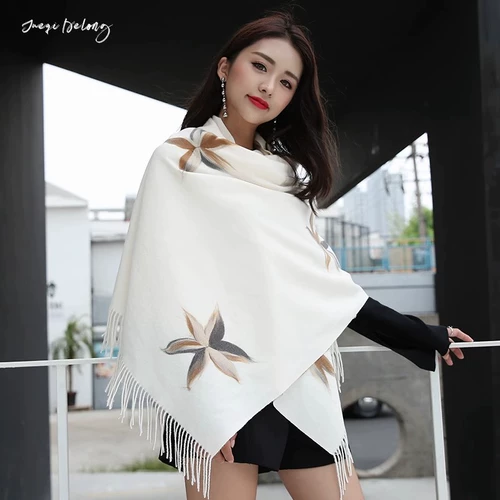 Демисезонный шарф из искусственного меха, зимняя удерживающая тепло универсальная накидка, в корейском стиле