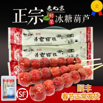 Fresh fruit rock sugar gourd Authentic old Beijing specialty High granny skewers non-seedless bags of raw fruit sandwich hawthorn snacks