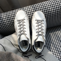 2021 autumn new small dirty shoes womens leather flat end old inner white shoes women wild stars dirty shoes