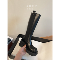 (Egg Ding Chengpin) high-heeled Knight boots female slim boots thick-soled boots but knee bу v Boots