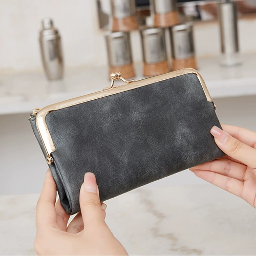 米印 Ретро складной универсальный бумажник, маленькая сумка клатч, длинный кошелек