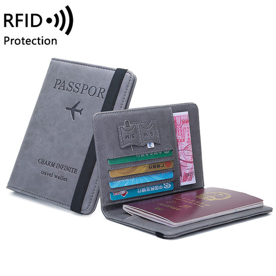 Miyin passport holder ins South Korea RFID anti-theft brush passport card bag multi-function document holder ticket storage bag