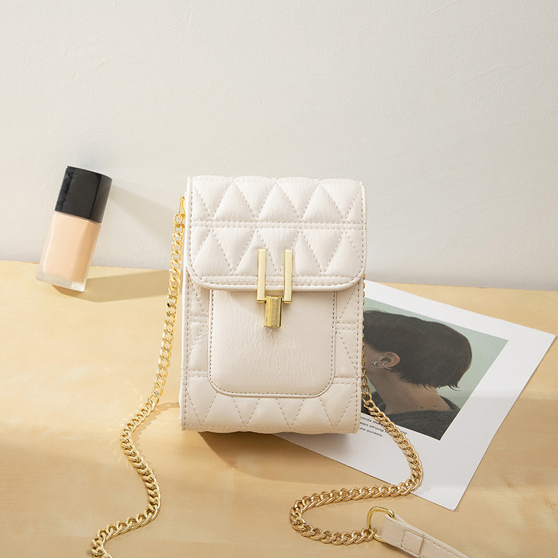 Miyin 2022 new simple fashion small bag ins small incense style rhombus one-shoulder messenger bag all-match mobile phone bag