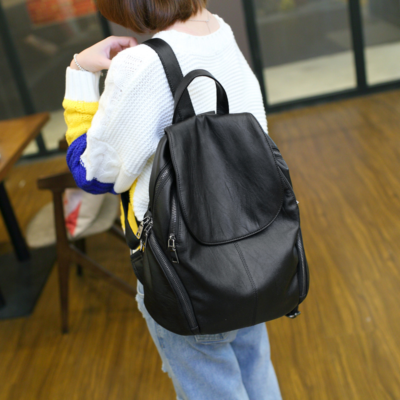 Beiprint Double Shoulder Bag Woman 2021 New Korean version 100 lap casual travel Soft leather Shoulder Bag Woman Double Shoulder Large Capacity Bag