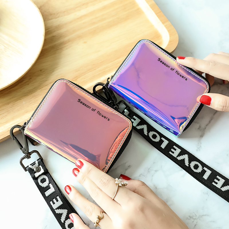 Card Bag Women's Refined Upscale Anti-Degauss Korea Cute Personality Mini Slim Ultra Large Capacity Zero Wallet