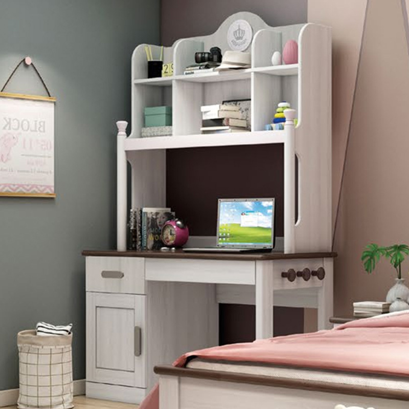 Solid wood children desk bookshelves Composition 1 2 m study table