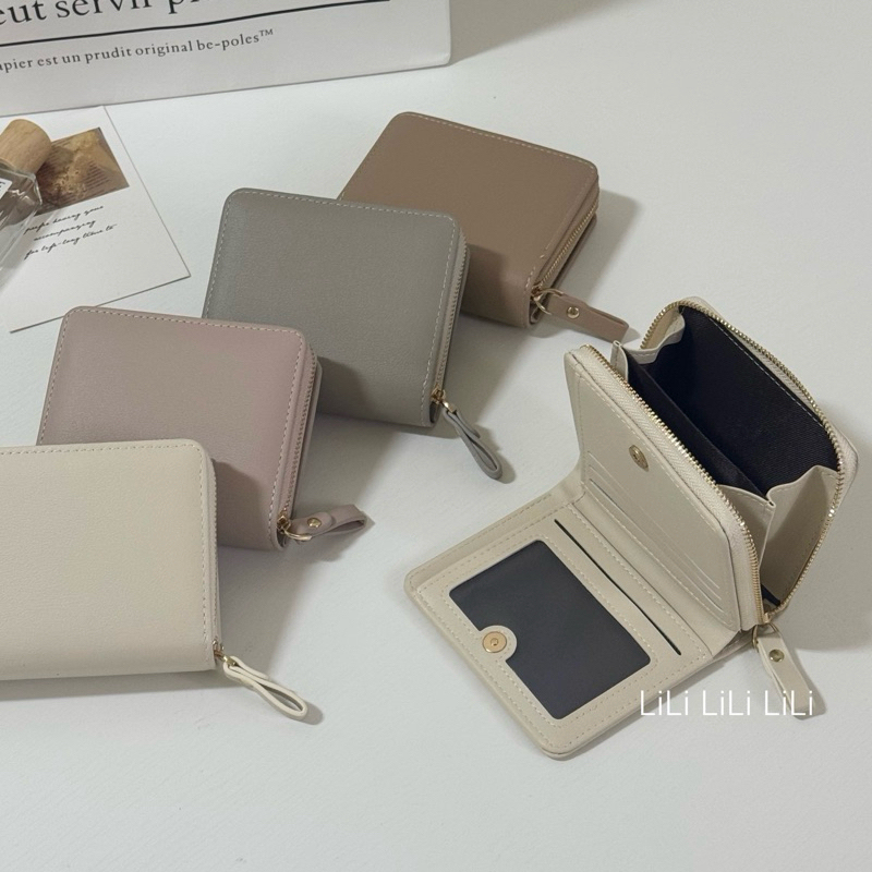 Korean-Style Toast Wallet, Large Capacity Coin Purse, Short Wallet, Middle Wallet, Women's Wallet, Leather Wallet, Card Holder, Coin Purse