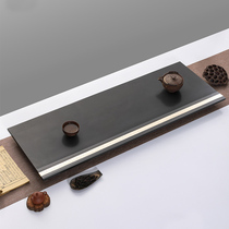 Senyu whole piece of Wujin Stone tea tray drainage type rectangular stone tea table modern simple copper embedded dry bubble table