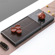 Senyu Wujin Stone Tea Plate Water Storage and Drainage Dual-purpose Stone Tea House Creative Solid Wood Tea Tray
