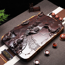 Senyu multi-level ebony tea tray tea tray kung fu tea set Tea Sea whole piece solid wood household tea tray large