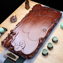 Senyu whole piece of rosewood tea tray solid wood tea table household Tea Sea drainage tea set large carved tea tray