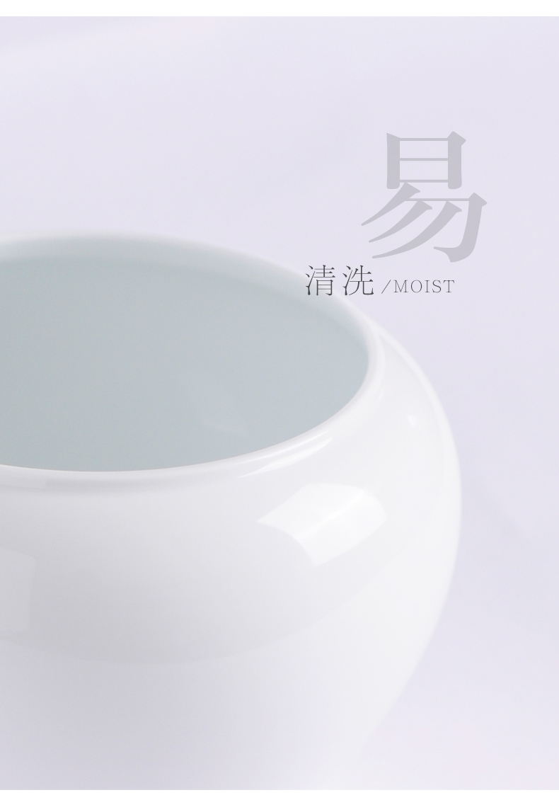 Jingdezhen XiCha high temperature ceramic water wash water side water jar slag bucket built large white porcelain tea set tea accessories