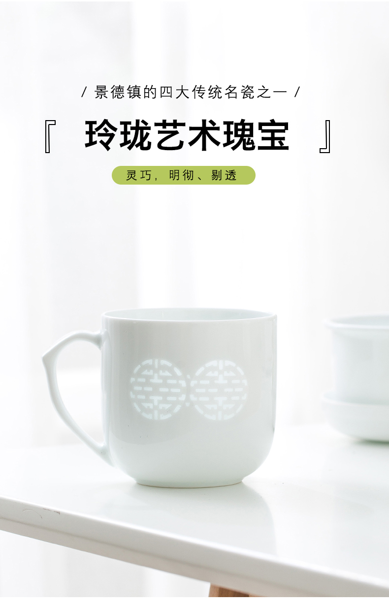 Jingdezhen and exquisite mugs ceramic filter with cover tea tea cup office cup keller