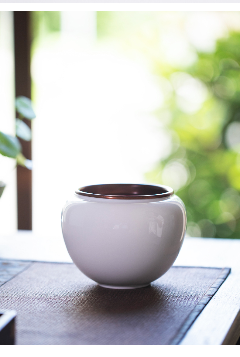 On a new LuLian premium dishes of jingdezhen checking ceramic building water dry mercifully hot water pot of tea tray bearing barrels