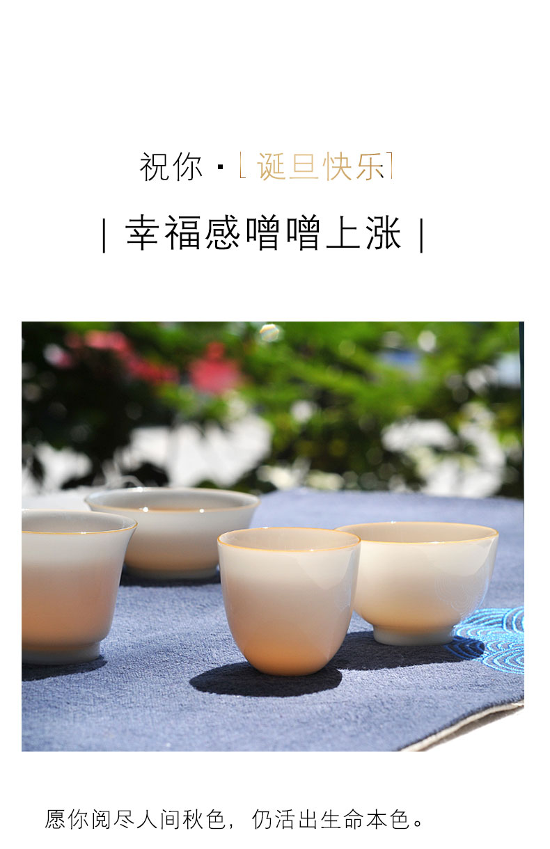 Sweet the white hand kung fu tea cups jingdezhen thin foetus master cup white porcelain bowl with single cup small cups sample tea cup