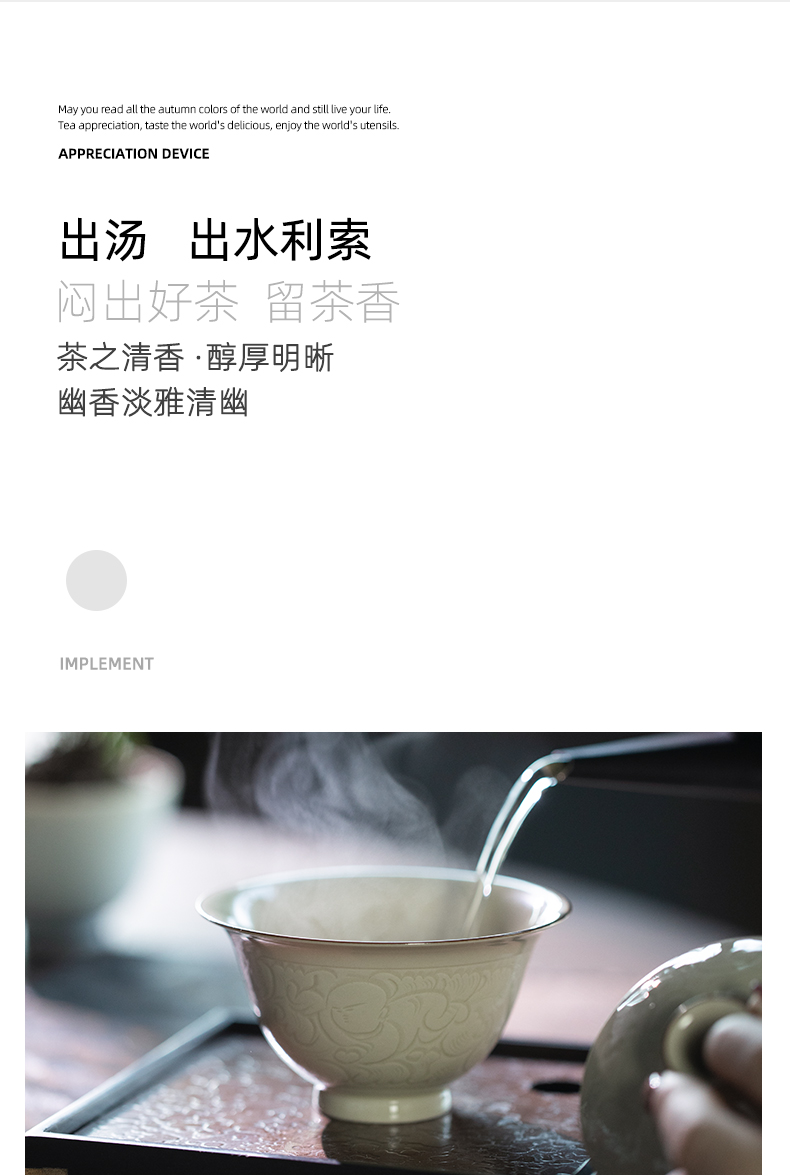 Jingdezhen up lying foot tureen series checking high - end ceramic tureen not hot tea three tureen