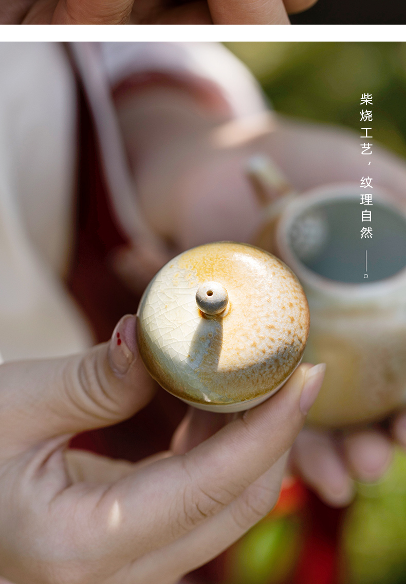 Mountain sound jingdezhen wood palace DengHu firewood natural dust naked checking pot teapot