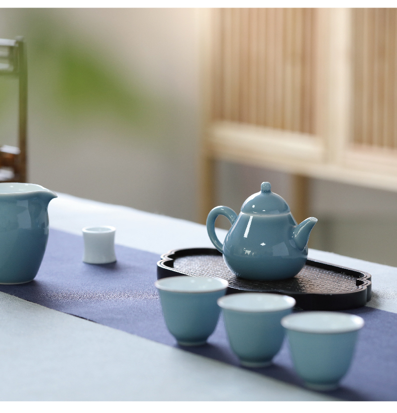 The Six color pear pot kung fu tea pot teapot single pot small jingdezhen temperature ore color glaze ceramic tea set