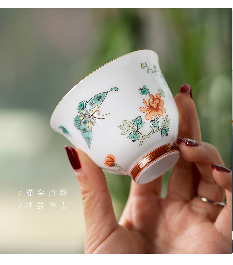 Shadow adjusting searching scent pastel hand - made pure manual thin foetus kung fu master cup individual cup of jingdezhen ceramic cups