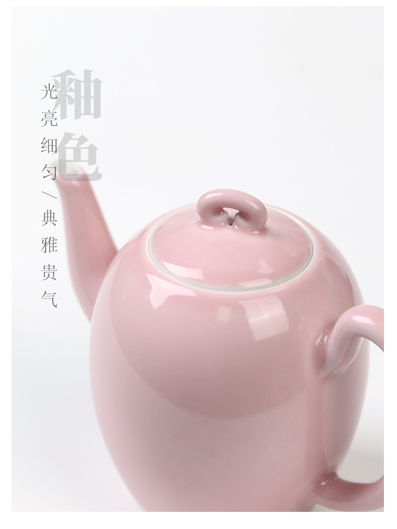 Beauty shoulder pot kung fu tea pot teapot single pot small jingdezhen temperature ore color glaze ceramic tea set