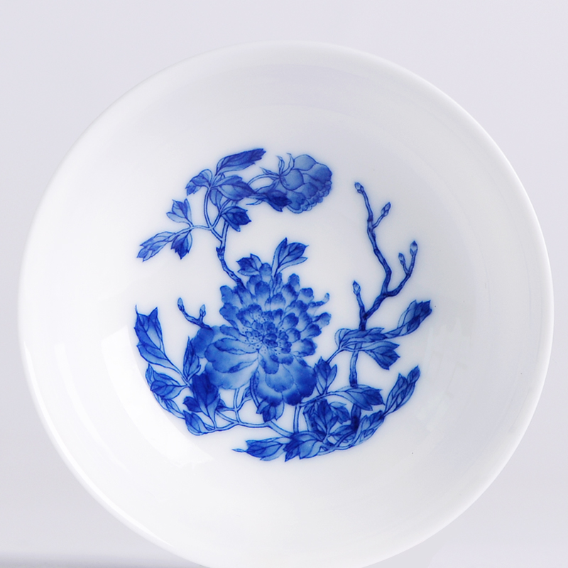 Pure manual kung fu tea light soup cup sample tea cup masters cup next hand - made porcelain glaze color of jingdezhen ceramic tea set