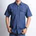 Mùa xuân và mùa thu nam áo sơ mi denim trung niên áo liền quần cộng với phân bón XL lỏng dài tay cotton màu rắn mua áo sơ mi nam Áo