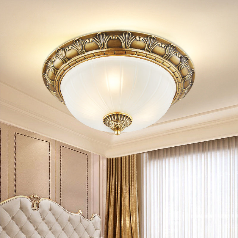 European-style copper ceiling lamp Jane European bedroom lamp copper lamp pure copper walkway lamp corridor lights reconstruction circular lamp