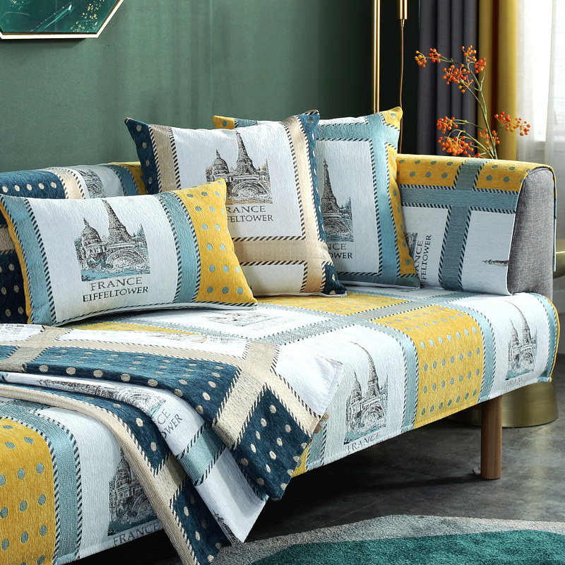 Nordic sofa cushion four seasons universal non-slip fabric simple modern living room high-end sofa cover backrest towel custom
