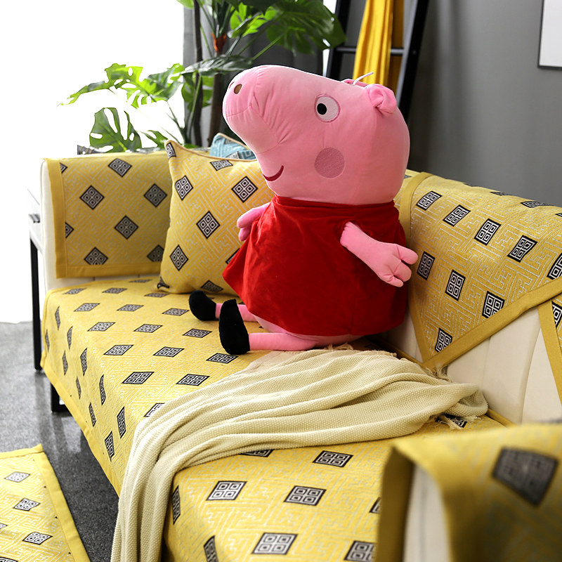 New Chinese-style sofa cushion four seasons universal fabric anti-slip simple modern leather combination sofa cover back scarf custom made