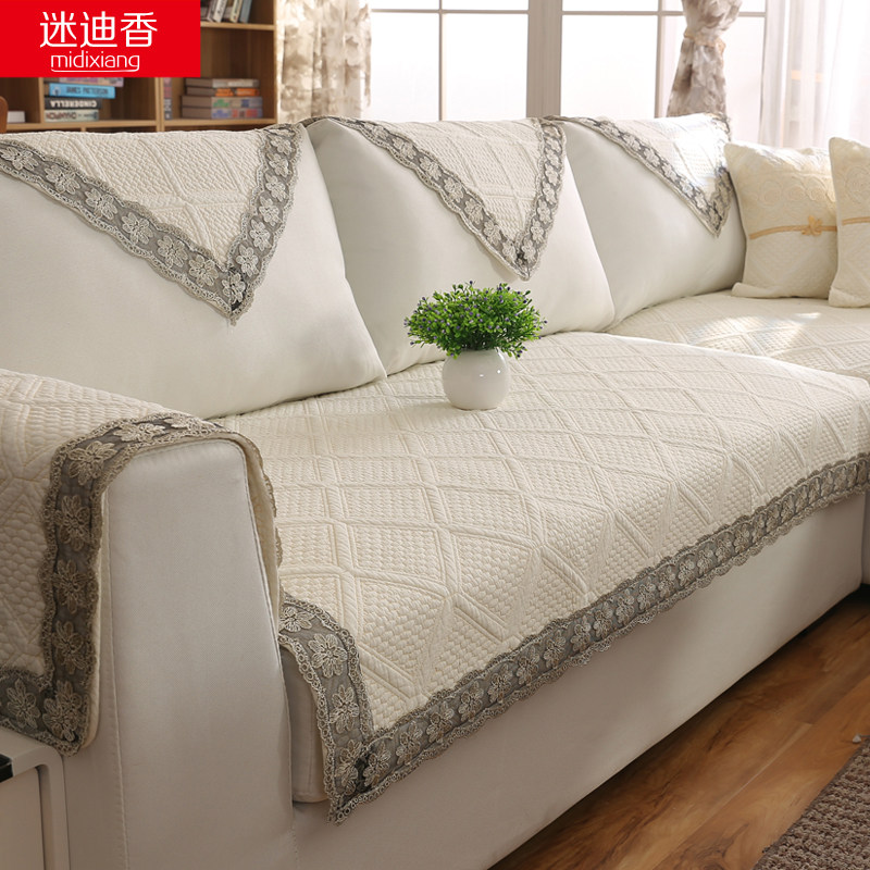 Nordic sofa cushion fabric cotton four seasons universal non-slip modern minimalist leather sofa cover backrest towel cover living room