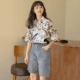 Quần short phù hợp với nữ mùa hè hè 2020 học sinh trung học cơ sở mới Phiên bản Hàn Quốc của bộ đồ hai mảnh thời trang giản dị - Bộ đồ