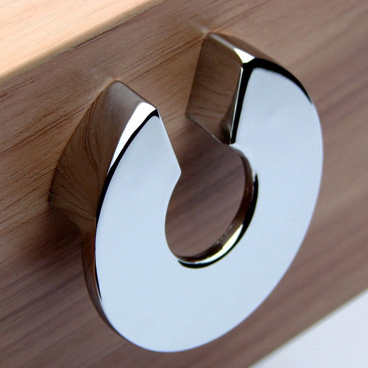 Round handle modern minimalist drawer cabinet door buckle hand bright brushed stainless steel handle overall cabinet wardrobe door handle