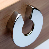 Round handle modern minimalist drawer cabinet door buckle hand bright brushed stainless steel handle cabinet wardrobe door handle
