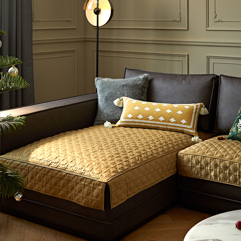 (30% off for lonely items) Plant Love Bucket Sofa Cushion Lightweight Luxury American Style Sofa Cover Non-slip Solid Color All-match Sofa Cover