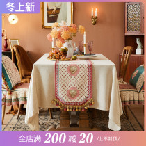 Zhi love box Gothic white table flag American European side cabinet TV cabinet cover designer hand-painted pendant bed flag