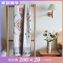 (Lonely product 4fold) Zhi love double-sided jacquard gauze cover blanket air conditioning blanket sofa towel is not returned or changed